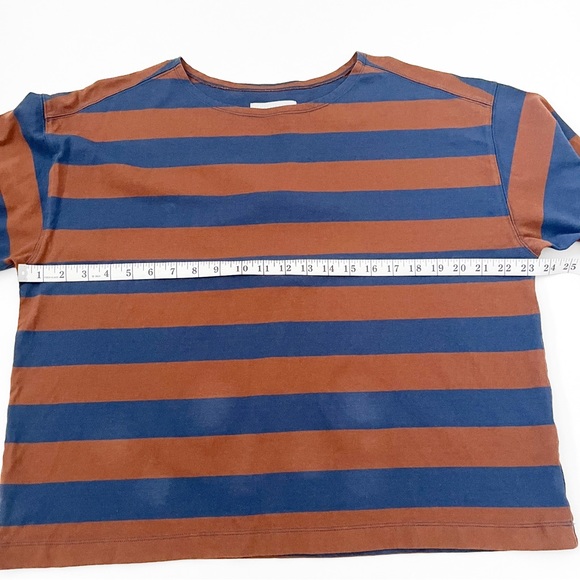 Everlane The Modern Breton Tee Multiple Color Carob and Navy Size XL - Picture 6 of 8